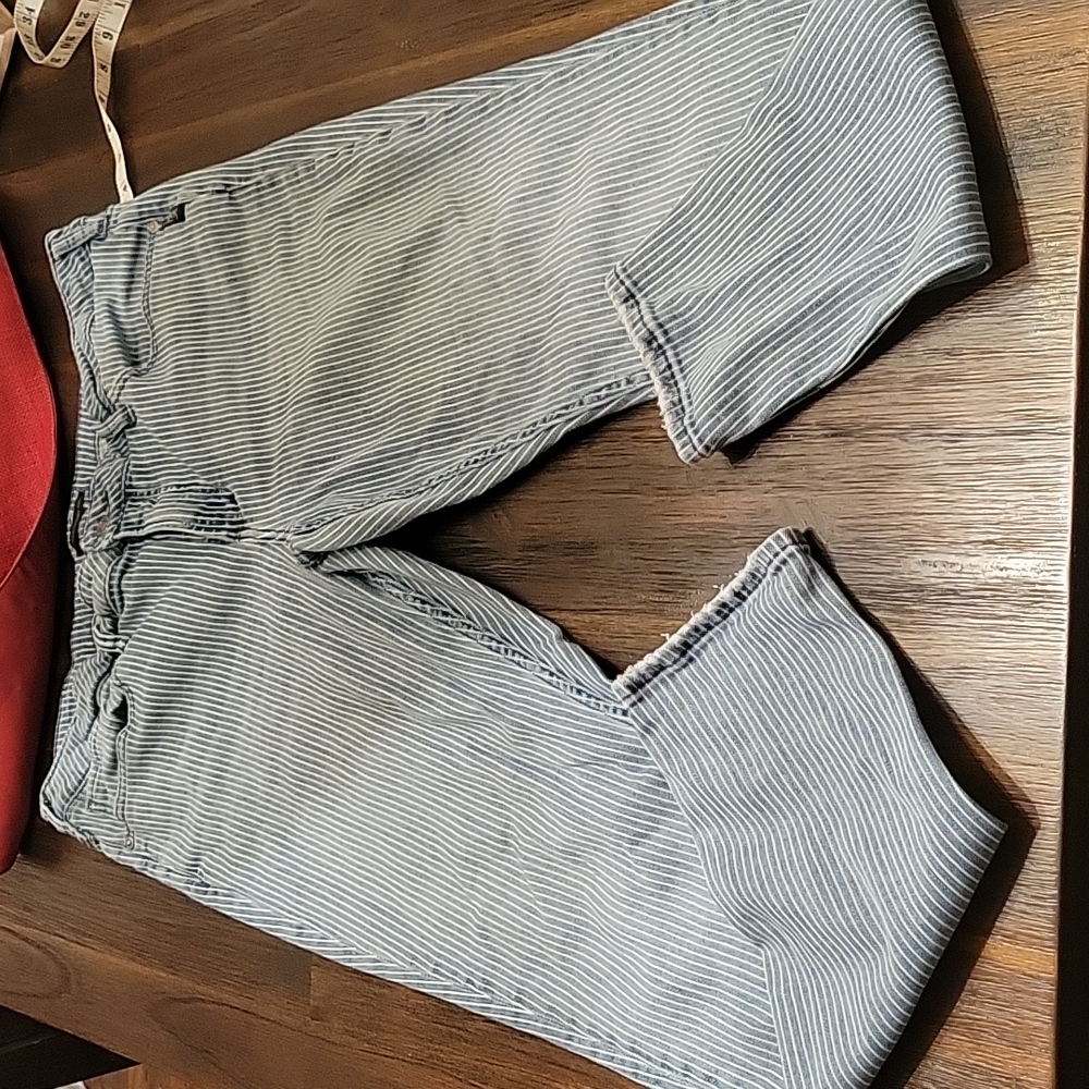 Silver Avery Skinny Pinstripe Jeans